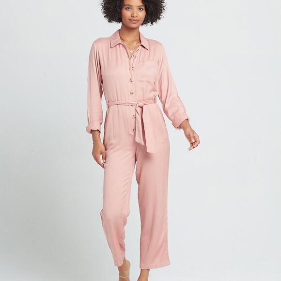 L* SPACE Pink Utility Boiler Jumpsuit - Picture 1 of 9